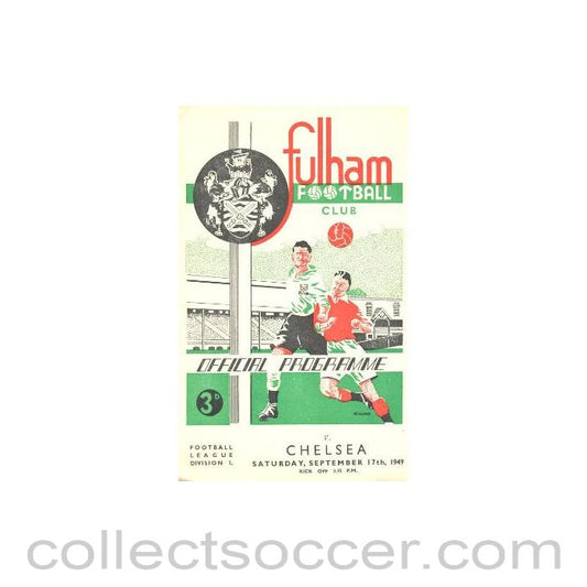 1949 - Fulham vChelsea official programme 17/09/1949