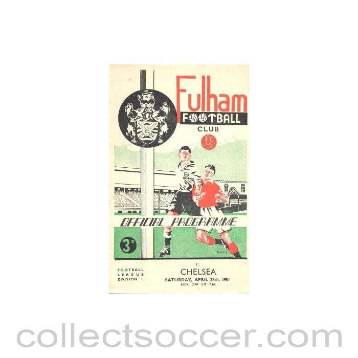 1951 - Fulham vChelsea official programme 28/04/1951