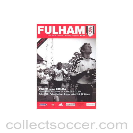 2001 - Fulham vChelsea official programme 30/09/2001