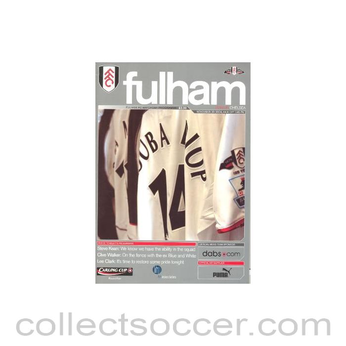 2004 - Fulham vChelsea official programme 30/11/2004