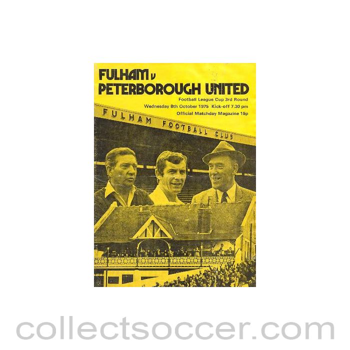 1975 - Fulham v Peterborough United official programme 08/10/1975 Football League