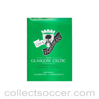 1989 - Gala Fairydean v Celtic official programme 04/09/1989 Gala Fairydean Challenge Cup
