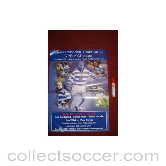 2003 - Queen's Park Rangers v Chelsea poster 20/05/2003 Gavin Peacock Testimonial Match