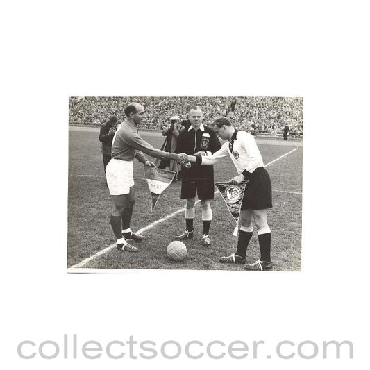 1954 - Photograph of the first game between Germany and France after WWII in 1954