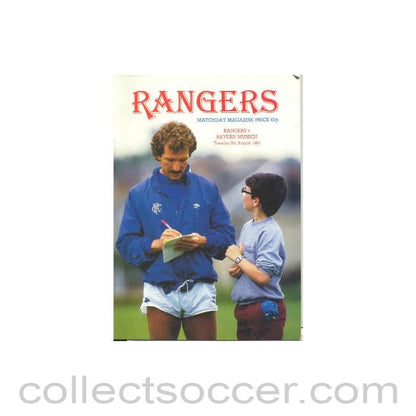1986 - Glasgow Rangers v Bayern Munich official programme 05/08/1986