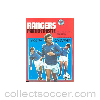 1979 - Glasgow Rangers v Partick Thistle official programme 01/01/1979 Scottish Premier League