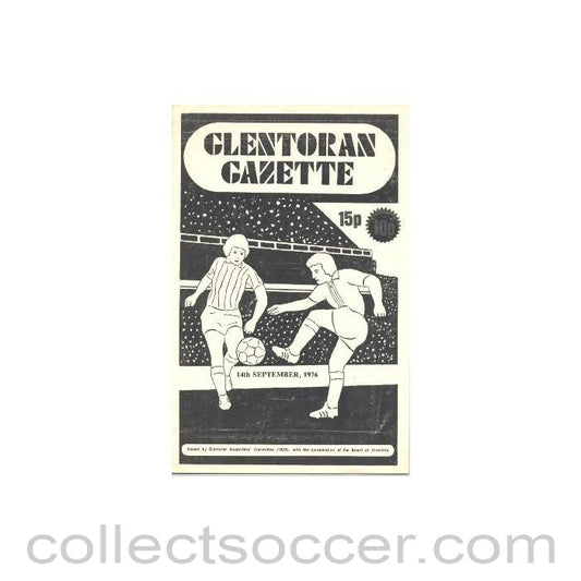 1976 - Glentoran v Basle official programme 14/09/1976
