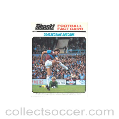 Shoot! produced card titeled Goalscoring Records