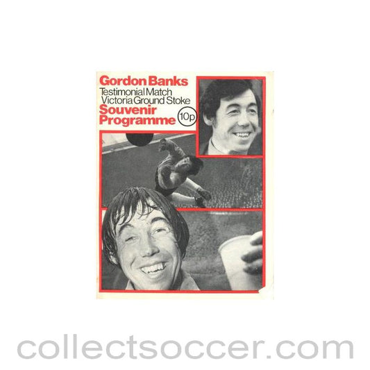 1970 - Stoke City v Manchester United official programme 1970's Gordon Banks Testimonial Match at Victoria Ground Stoke