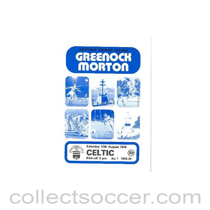 1978 - Greenock Morton v Celtic official programme 12/08/1978 Scottish Premier League