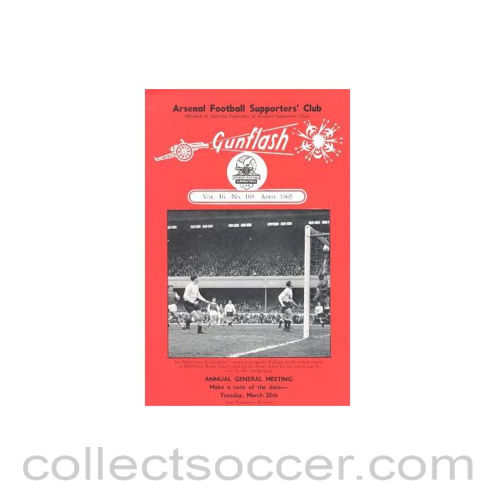 1965 - Gunflash - Arsenal fanzine No: 168 of April 1965