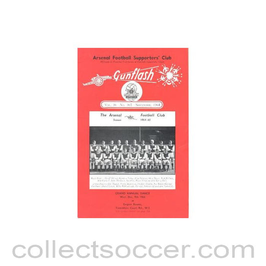 1964 - Gunflash - Arsenal fanzine No: 163 of November 1964