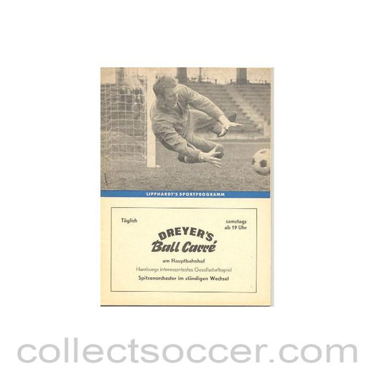 1968 Cup Winners Cup Semi Final Hamburg v Cardiff City Lipphardt's Edition programme 24/04/1968