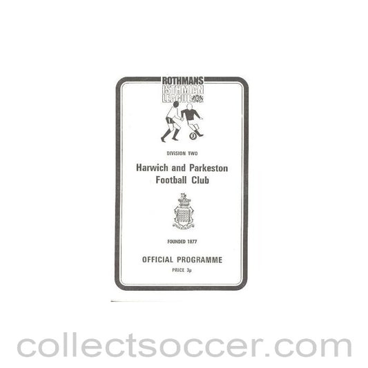 1976 - Harwich & Parkeston v Bedford Town official programme 21/02/1976