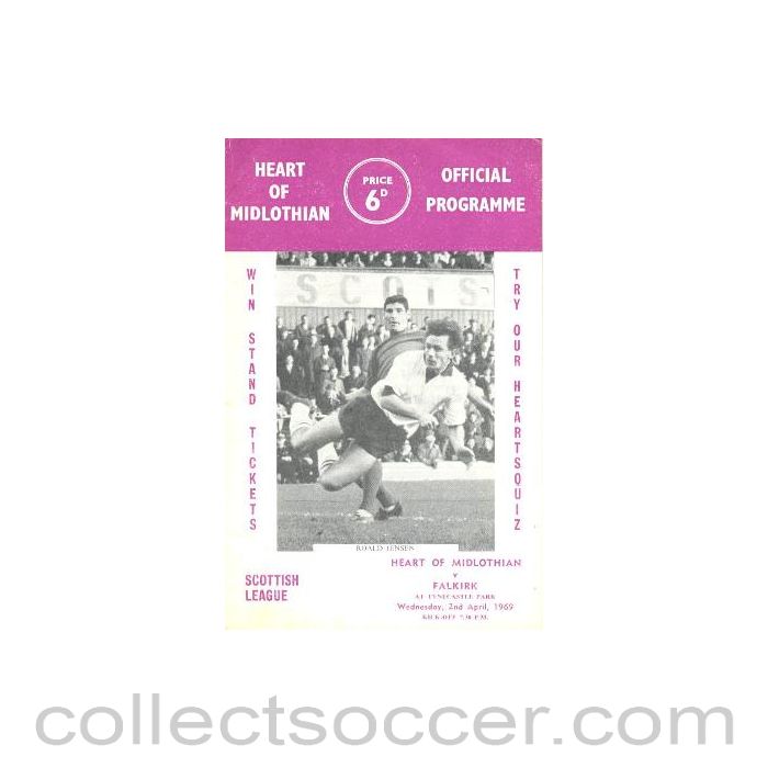 1969 - Heart of Midlothian v Falkirk official programme 02/04/1969