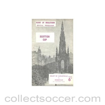 1966 - Heart of Midlothian v Hibernian official programme 19/02/1966 Scottish Cup