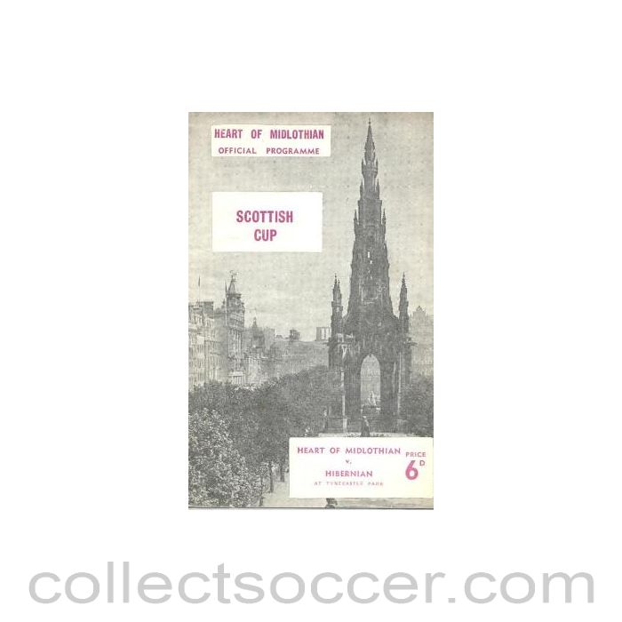1966 - Heart of Midlothian v Hibernian official programme 19/02/1966 Scottish Cup