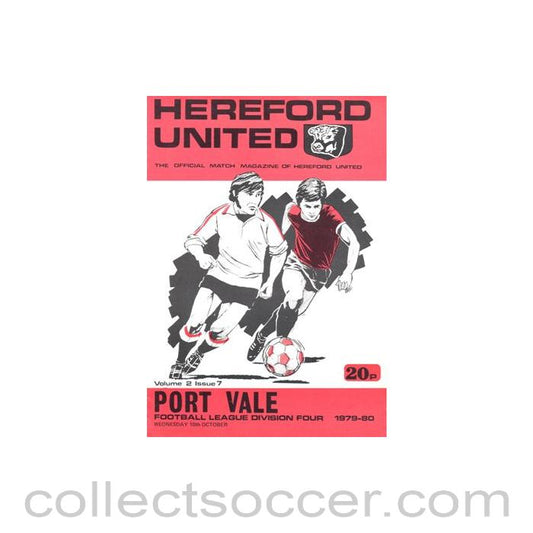 1979 - Hereford United v Port Vale official programme 10/10/1979 Football League