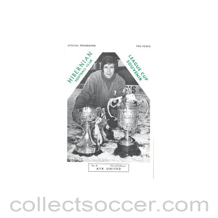 1972 - Hibernian v Ayr United official programme 16/12/1972 Scottish League
