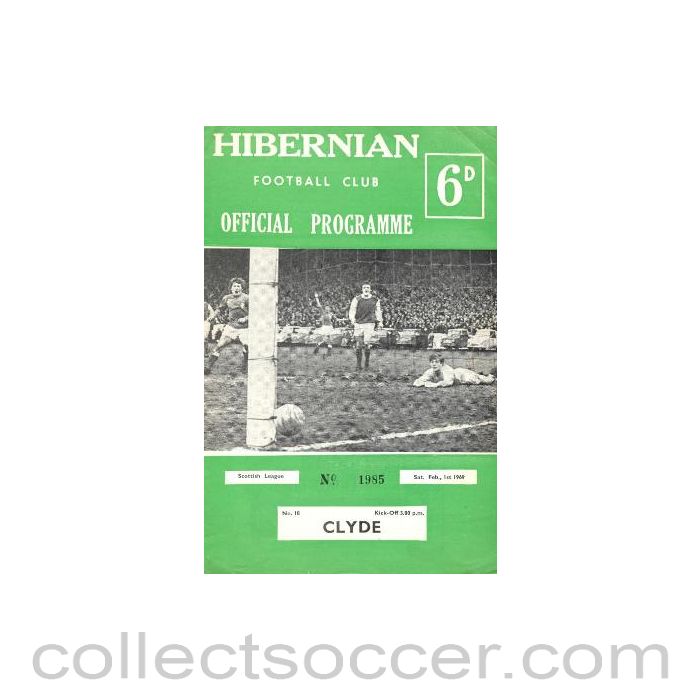 1969 - Hibernian v Clyde official programme 01/02/1969