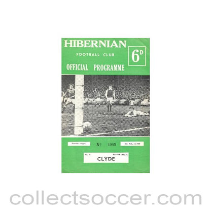 1969 - Hibernian v Clyde official programme 01/02/1969