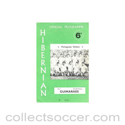 1970 - Hibernian v Guimaraes official programme 14/10/1970