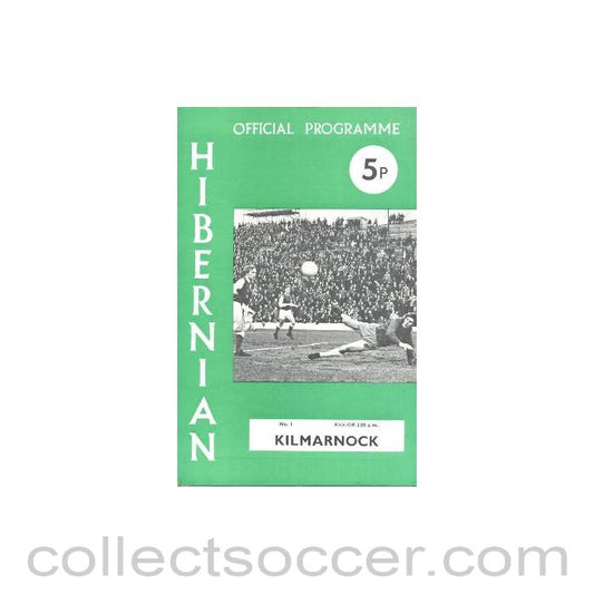 1974 - Hibernian v Kilmarnock official programme 27/07/1974 Drybrough Cup
