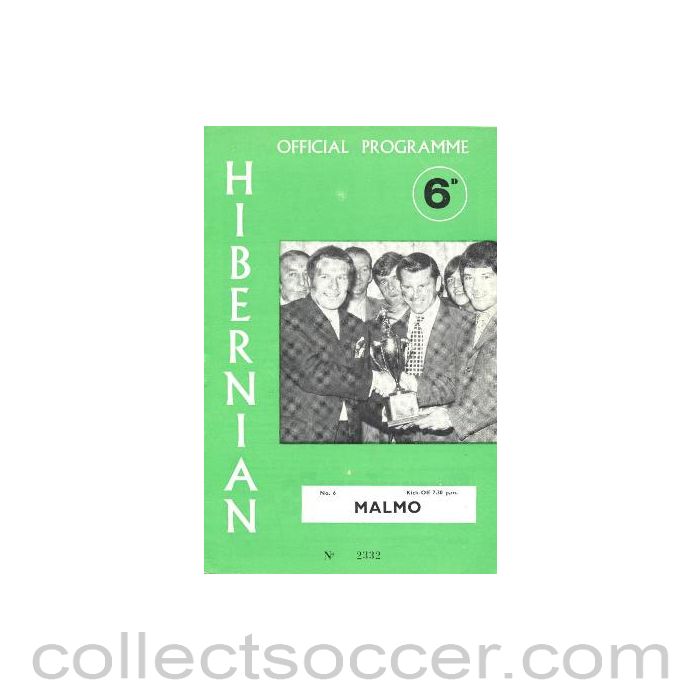 1970 - Hibernian v Malmo official programme 16/09/1970
