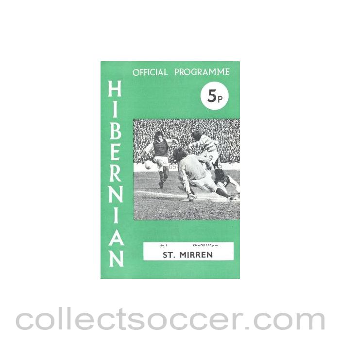 1973 - Hibernian v St. Mirren official programme 28/07/1973 Drybrough Cup