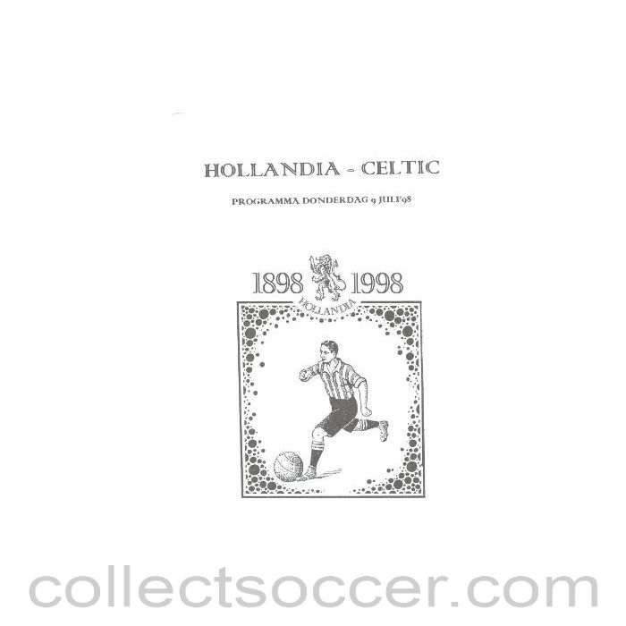 1998 - Holland v Celtic official programme 09/07/1998