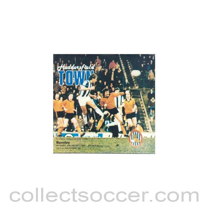 1983 - Huddersfield Town v Burnley official programme 30/01/1983 Football League