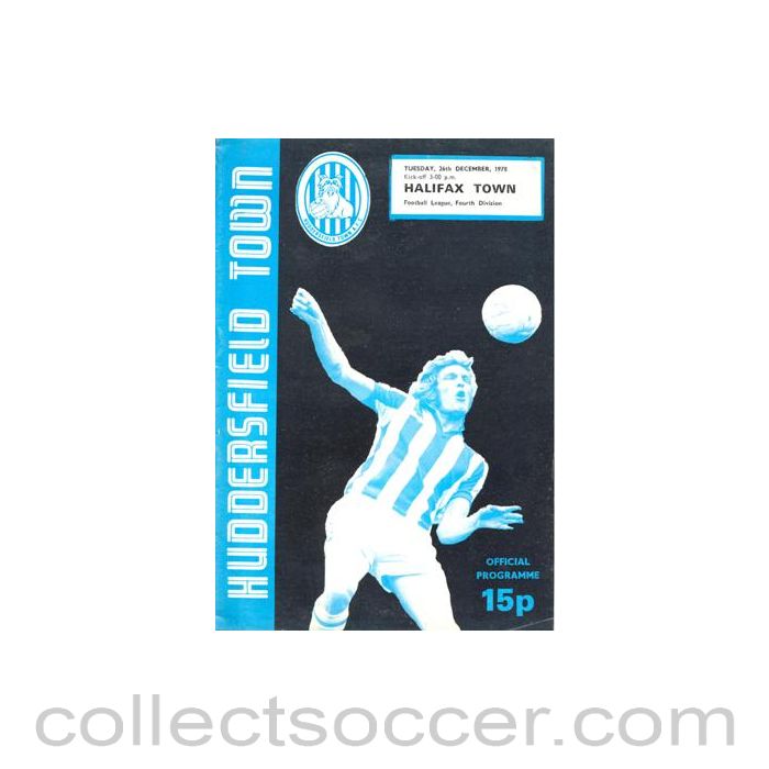 1978 - Huddersfield Town v Halifax Town official programme 26/12/1978 Football League