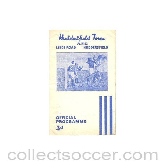 1955 - Huddersfield Town v Manchester City official programme 19/03/1955