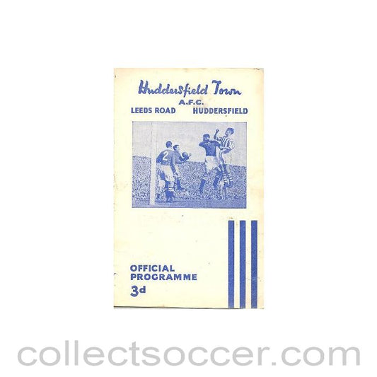 1954 - Huddersfield Town v Sheffield United official programme 06/11/1954
