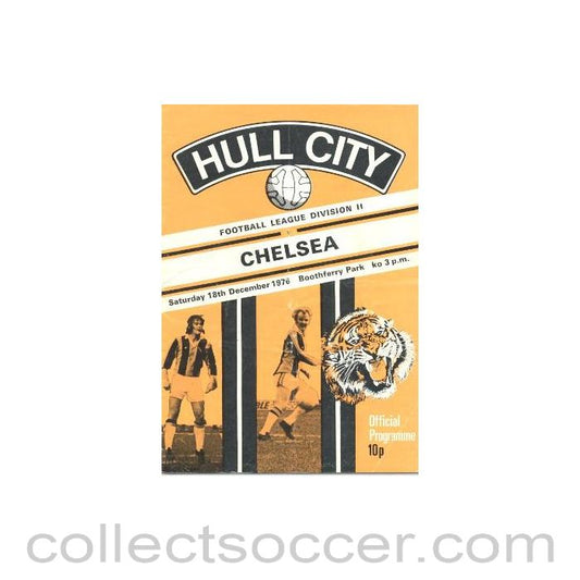 1976 - Hull City v Chelsea official programme 18/12/1976