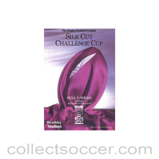 1985 - Rugby - 1985 Silk Cut Challenge Cup Final official programme Hull v Wigan 04/05/1985