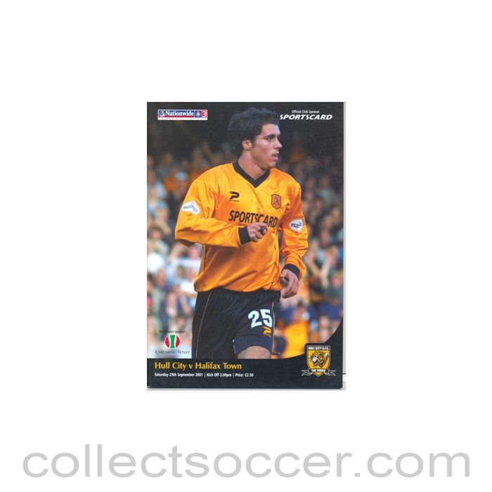 2001 - Hull City v Halifax Town official programme 29.09.2001