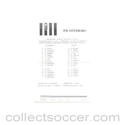 1993 - IFK Goteborg vChelsea official programme 27/03/1993