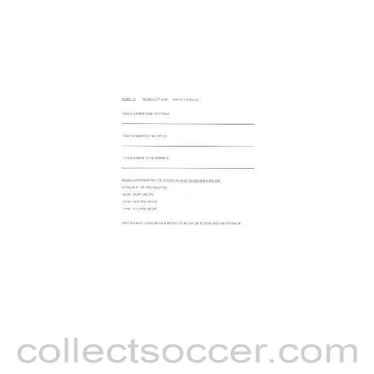 2010 World Cup official black and white Information Sheet, given to the media at the match Mexico v Uruguay 22/06/2010