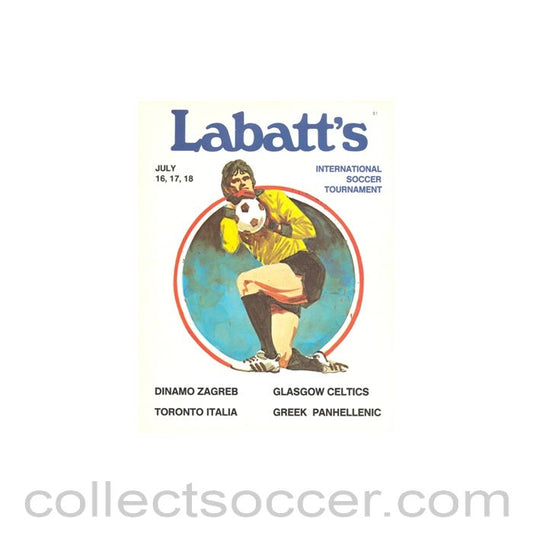 1982 In Canada - Dynamo Zagreb v Celtic and Toronto Italia v Greek Panhelllenic in Labatt's International Soccer Tournament 16-17-18/07/1982