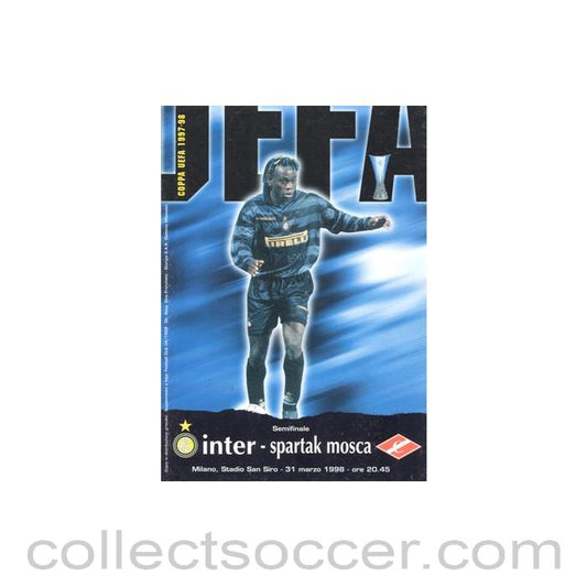 1998 Inter Milan v Spartak Moscow official programme 31/03/1998 UEFA Cup