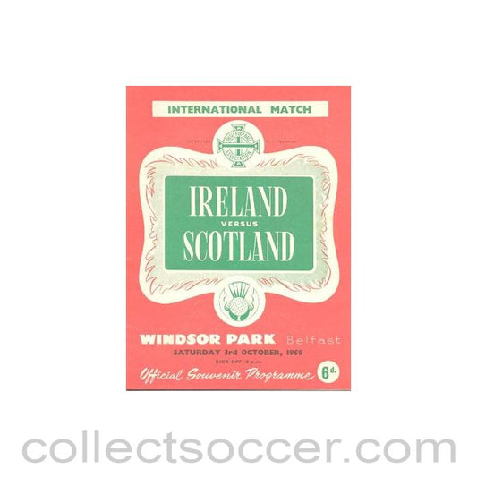 1959 - Ireland v Scotland official programme 03/10/1959
