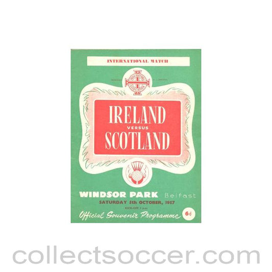 1957 - Ireland v Scotland official programme 05/10/1957