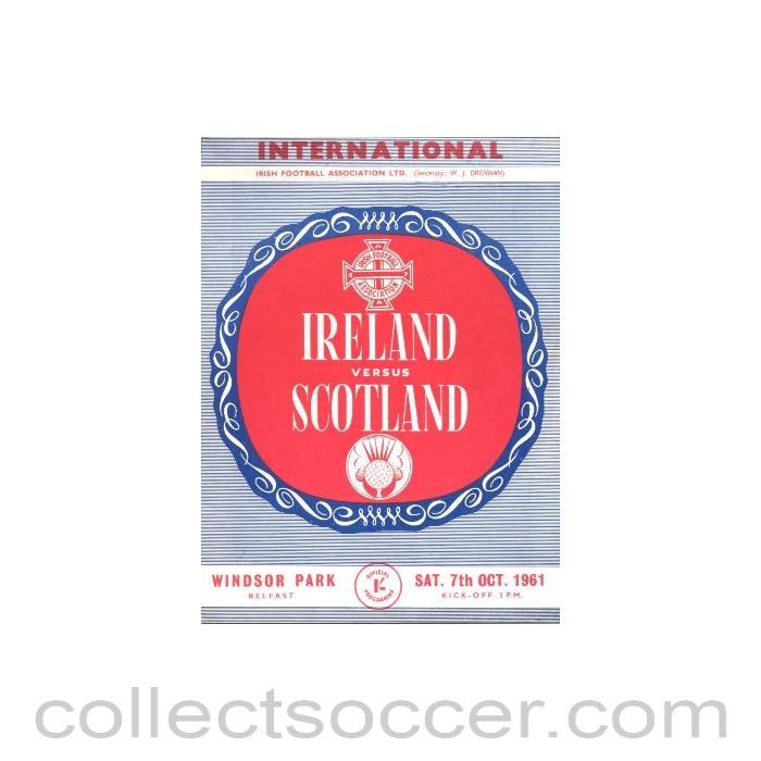 1961 - Ireland v Scotland official programme 07/10/1961