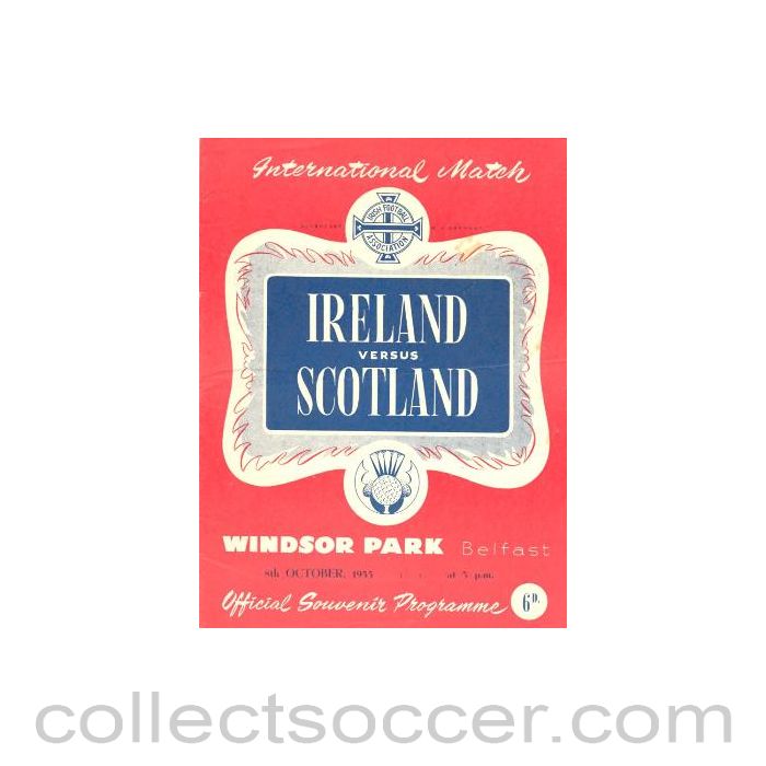 1955 - Ireland v Scotland official programme 08/10/1955