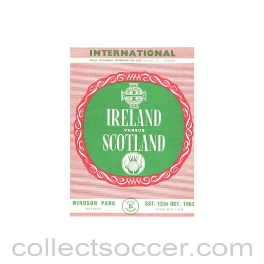 1963 - Ireland v Scotland official programme 12/10/1963