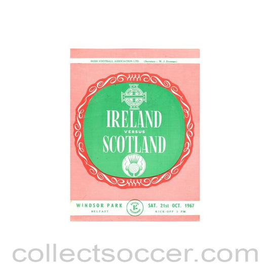 1967 - Ireland v Scotland official programme 21/10/1967