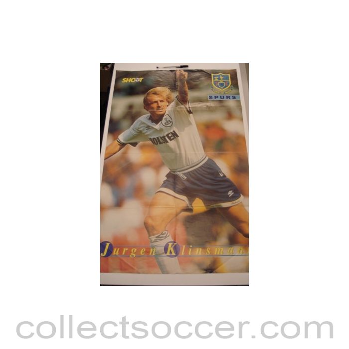 Jurgen Klinsmann - Tottenham Hotspur and Andy Cole - Newcastle United very large colour poster