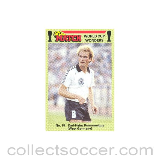 Match produced card titeled World Cup Wonders - Karl-Heinz Rummenigge - West Germany