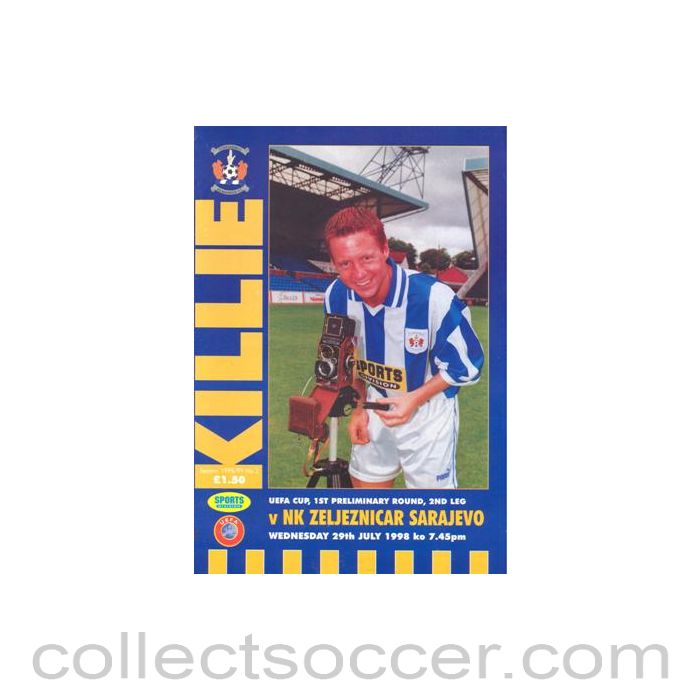 1998 - Kilmarnock v Zeljeznicar Saraevo official programme 29/07/1998 UEFA Cup